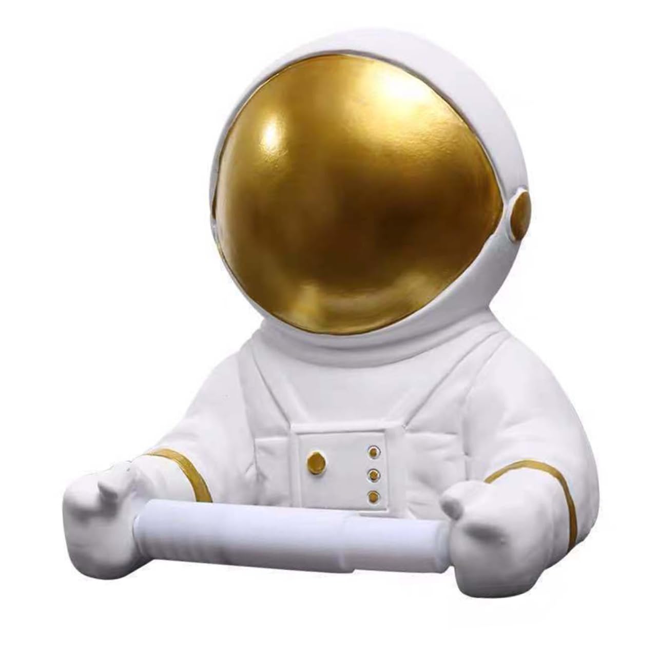Soporte De Cocina Forma De Astronauta Dispensador Higiénico De Accesorio Creativo Dorado