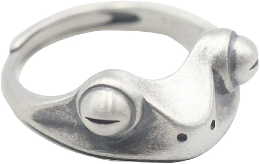 LinkStart Frog Ring Adjustable Vintage Frog Open Ring Cute Animal Finger Rings