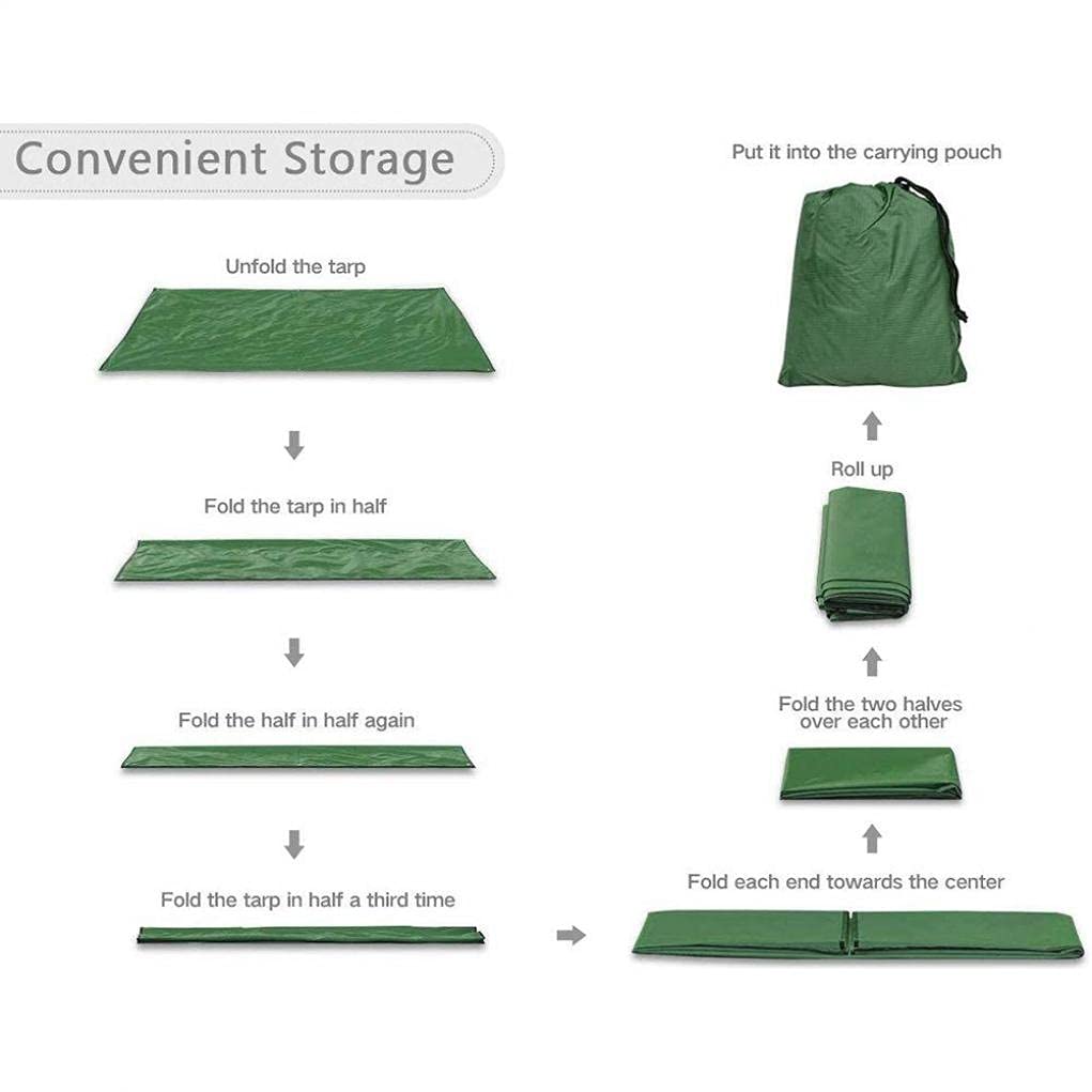 Bâche De Tente Imperméable pour Hamac Extérieur De Voyage De Camping, Bâche Anti-UV D'auvents De Bâche De Hamac De Ripstop, Green