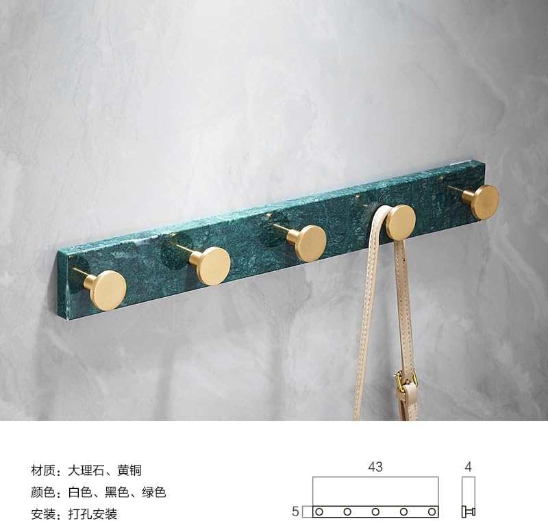 Marble Coat Hook Bathroom Minimalist Row Hook Bedroom Coat Hook Hook Hook, White Coat Hook