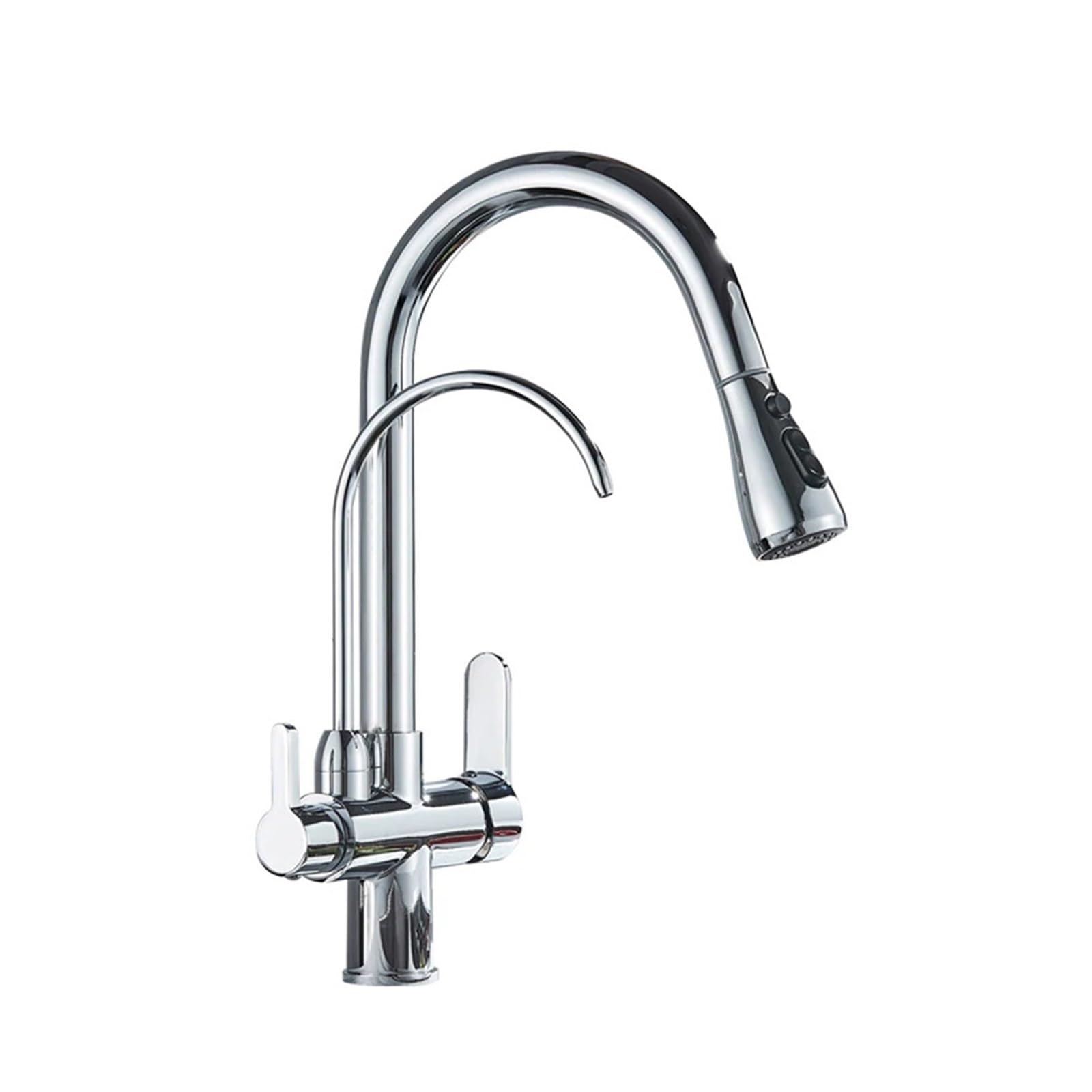 Grifo de cocina con agua purificada y sistema giratorio práctico