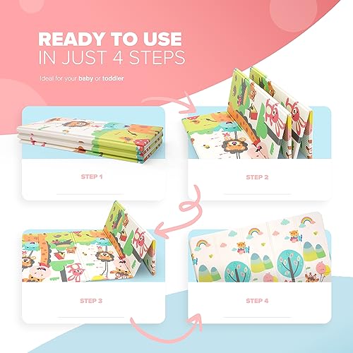 KIDOOLA Tappeto Gioco Bambini - Double Face Tummy