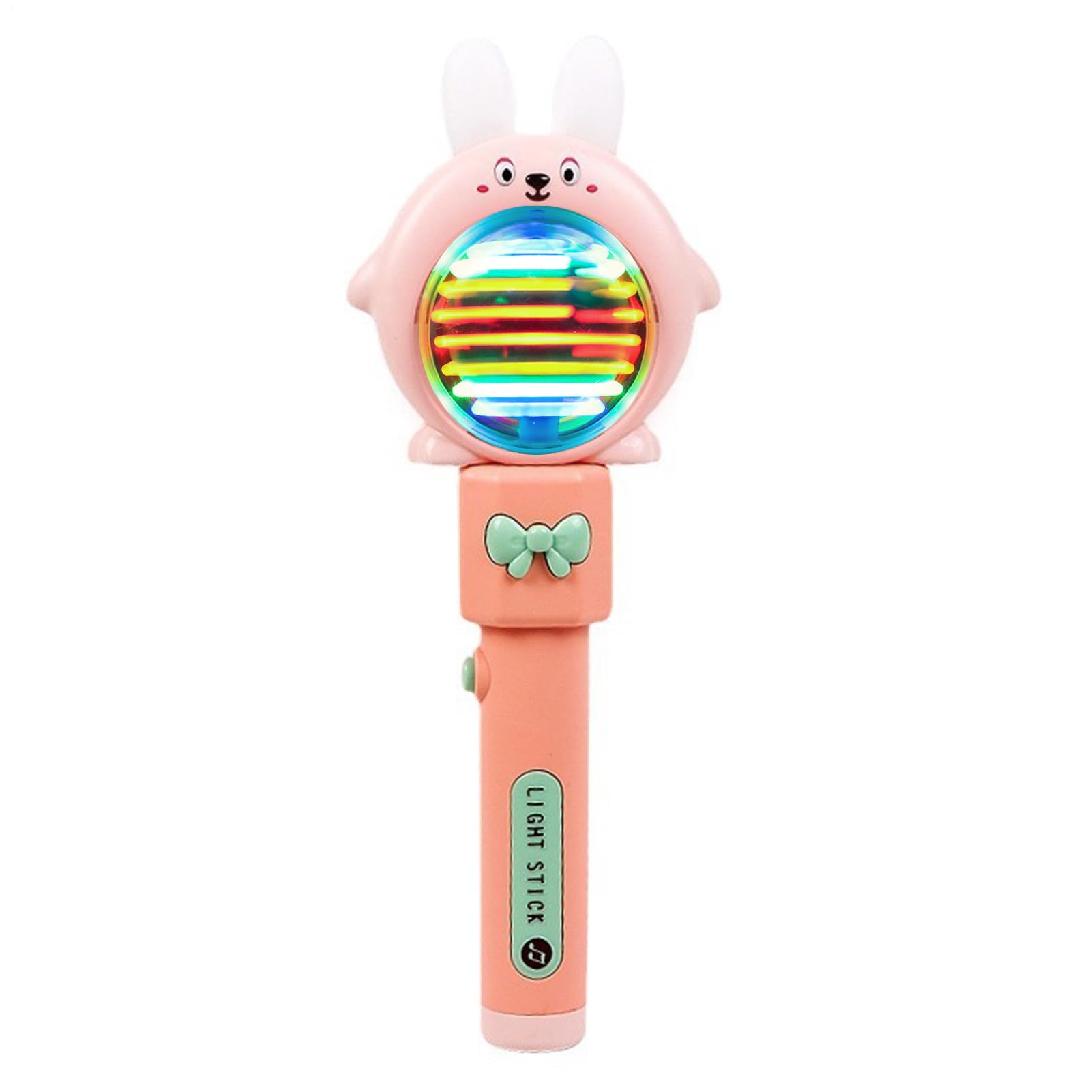 Light-Up Wand for Kids, LED Electric Sensory Toy with Rotating Lights & Colors, Frog/Rabbit Musical Wand, Fun for Ages 3+, Stocking Stuffer Gift