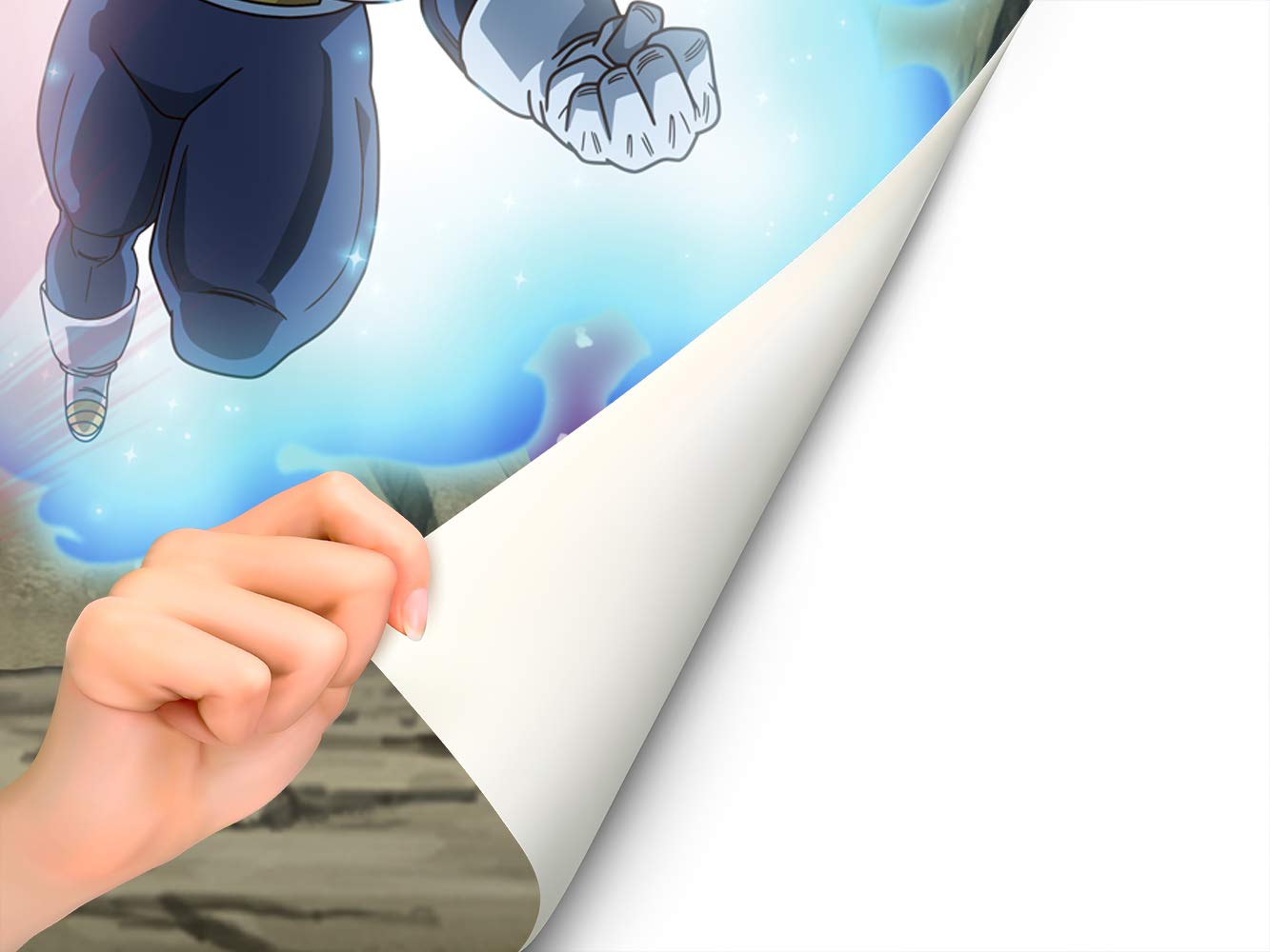 Oedim Fotomural Vinilo Adhesivo Dragon Ball Super Goku y Vegeta, Producto Oficial, Vinilo Adhesivo Decorativo para Habitaciones, decoración para Paredes, DBS