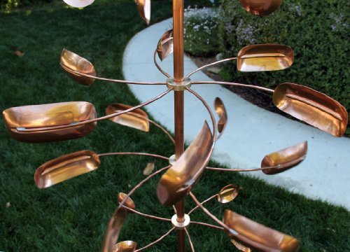 Stanwood Wind Sculpture Kinetic Copper Wind Sculpture - Quaking Aspen - Thumbnail 2