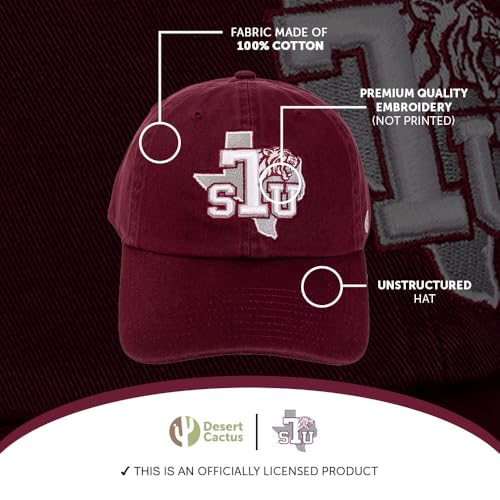 Gorra bordada ajustable Texas Southern University roja miniatura 4
