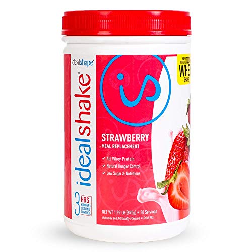 IdealShake Meal Replacement Shakes |11-12g of Healthy Whey Protein Blend | Promotes Weight Loss | 22 Essential Vitamins & Minerals | 5g of Fiber | Strawberry | 30 Servings IdealShake Meal Replacement Shakes |11-12g of Healthy Whey Protein Blend | Promotes Weight Loss | 22 Essential Vitamins & Minerals | 5g of Fiber | Strawberry | 30 Servings