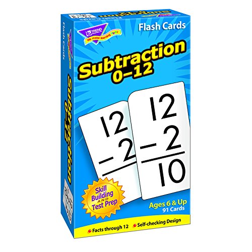 TREND ENTERPRISES INC. FLASH CARDS SUBTRACTION 0-12 91/BOX (Set of 3)