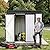 6 x 4 FT Outdoor Storage Shed, Metal Garden Tool Shed with Slooping Roof, Lockable Doors and Aluminum Frames, Easy to Assemble for Garden, Patio, Lawn, White