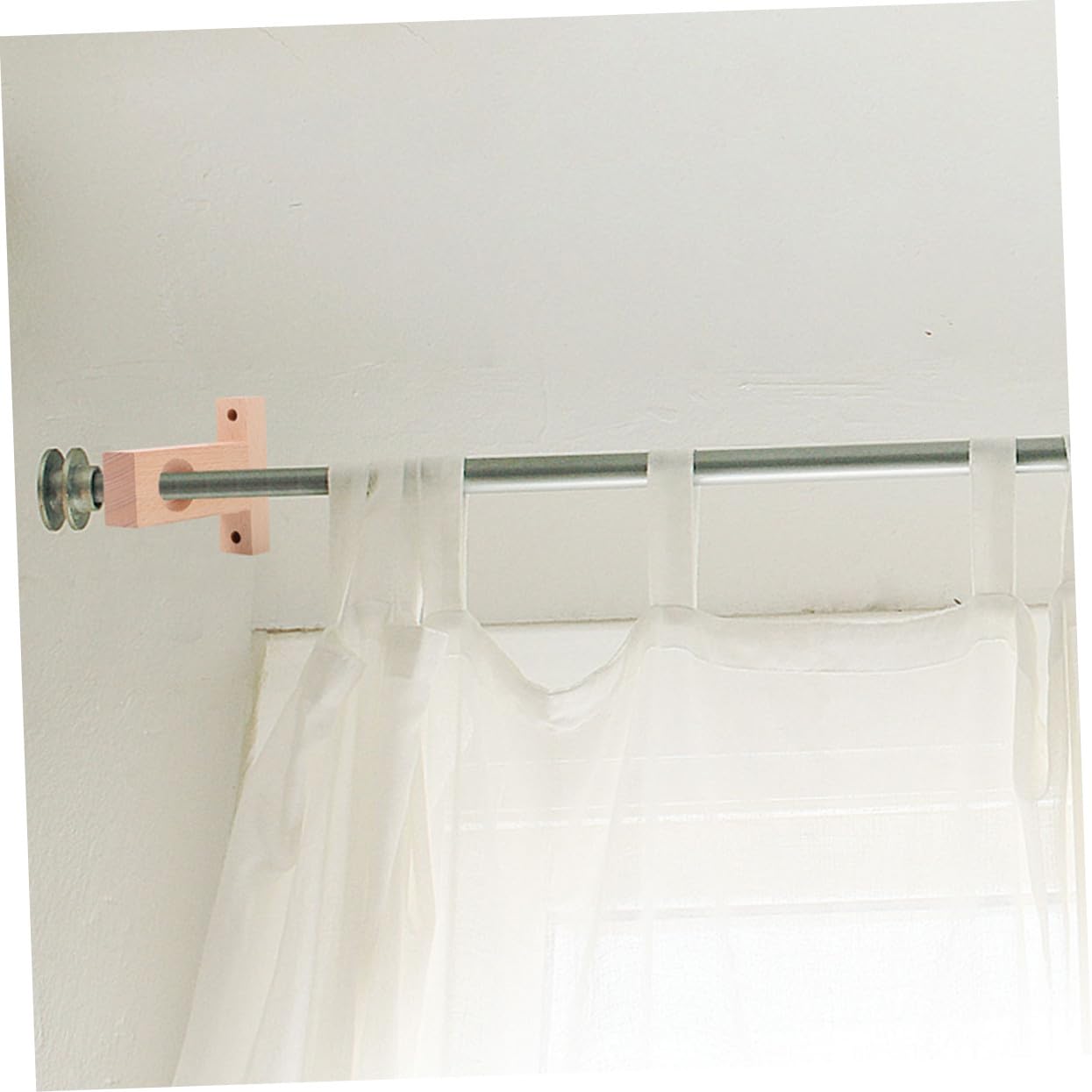 Supporti per Aste per Tende in Legno 4 Pezzi Ganci per Tende da Parete Robusti Resistenti all'Usura Staffe per Bastoni per Camera da Letto e Soggiorno