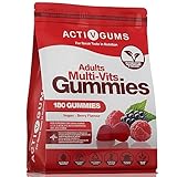 Adults Multivitamins 180 Vegan Gummies | 90 Days Supply | 11 Essential Vitamins & Minerals A,D,E,C,B3,B6,B5,B12, Biotin, Zinc & Iodine | | Resealable & Recyclable Pouch | For Men & Women by ActivGums®