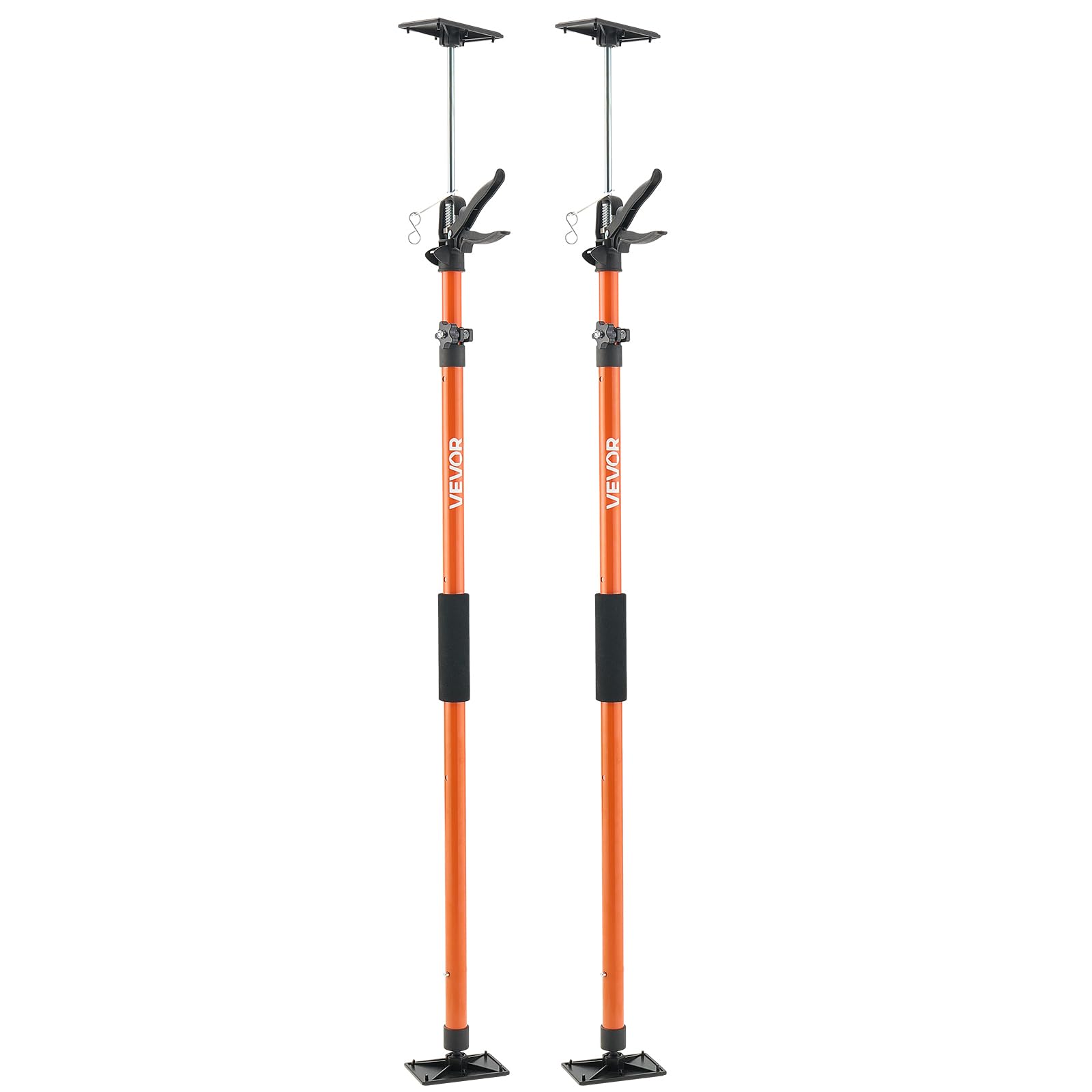 VEVOR Einhandstütze, 2 Stk., Deckenstütze 116–290cm, Teleskopstütze aus Stahl, Montagestütze bis zu 70kg Kapazität zum Installieren von Schränken, Anheben von Trockenbauwänden, Frachtstangen