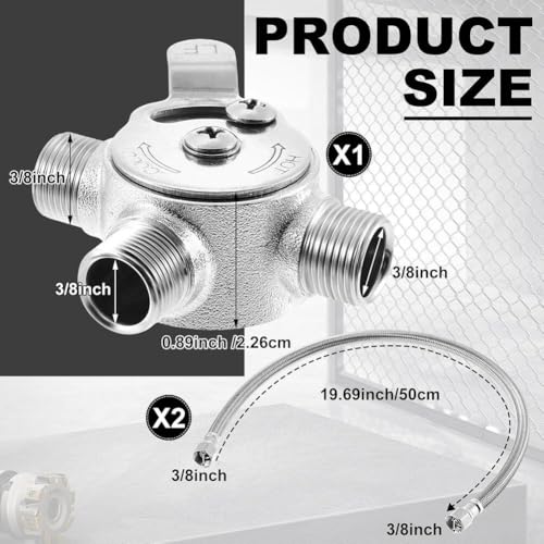 Vanne de mélange thermostatique pour évier de cuisine avec flexibles de raccordement 3/8 - 7
