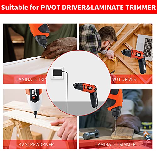 Merom For Black And Decker Charger Li200 Li3100 Bdcs40G Bdcs20C Gsl35 Cordless Screwdriver Replacement Black+Decker 9V Charger Cord For # 90593303 90593303-01 #TOP5