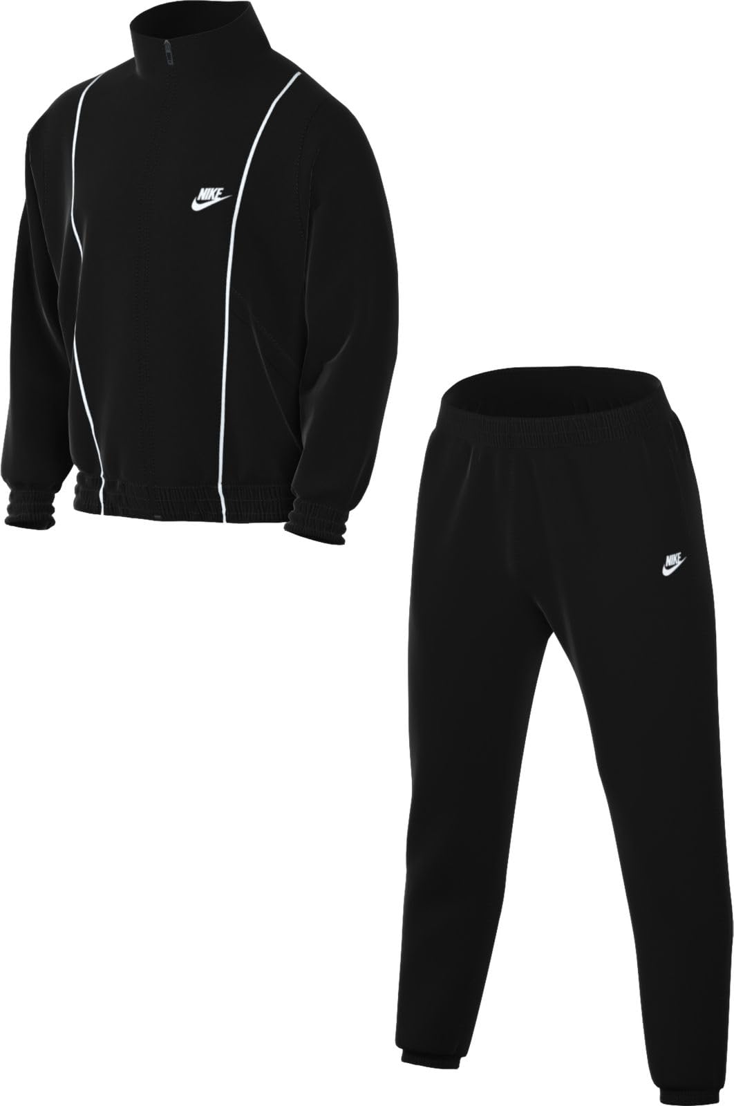 Nike Club HJ1985-​010 Survêtement tissé pour homme, noir/​gris fumé/​blanc, taille XS