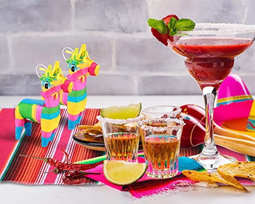 Mexican Table Runner With Mini Donkey Pinata, 14 X 108 Inch Sarapes Mexicanos Table Runner Mini Pinata Mexican Fiesta Party Decorations Mini Pinatas Party Favor Fiesta Decor For Cinco De Mayo #TOP5