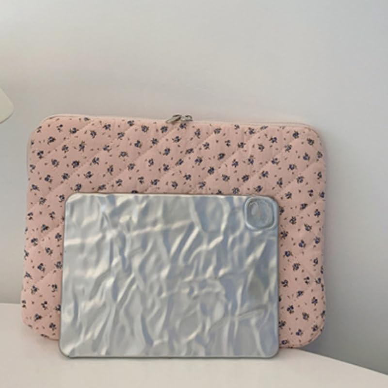 Funda acolchada floral para portátil 9-11 pulg rosa miniatura 5