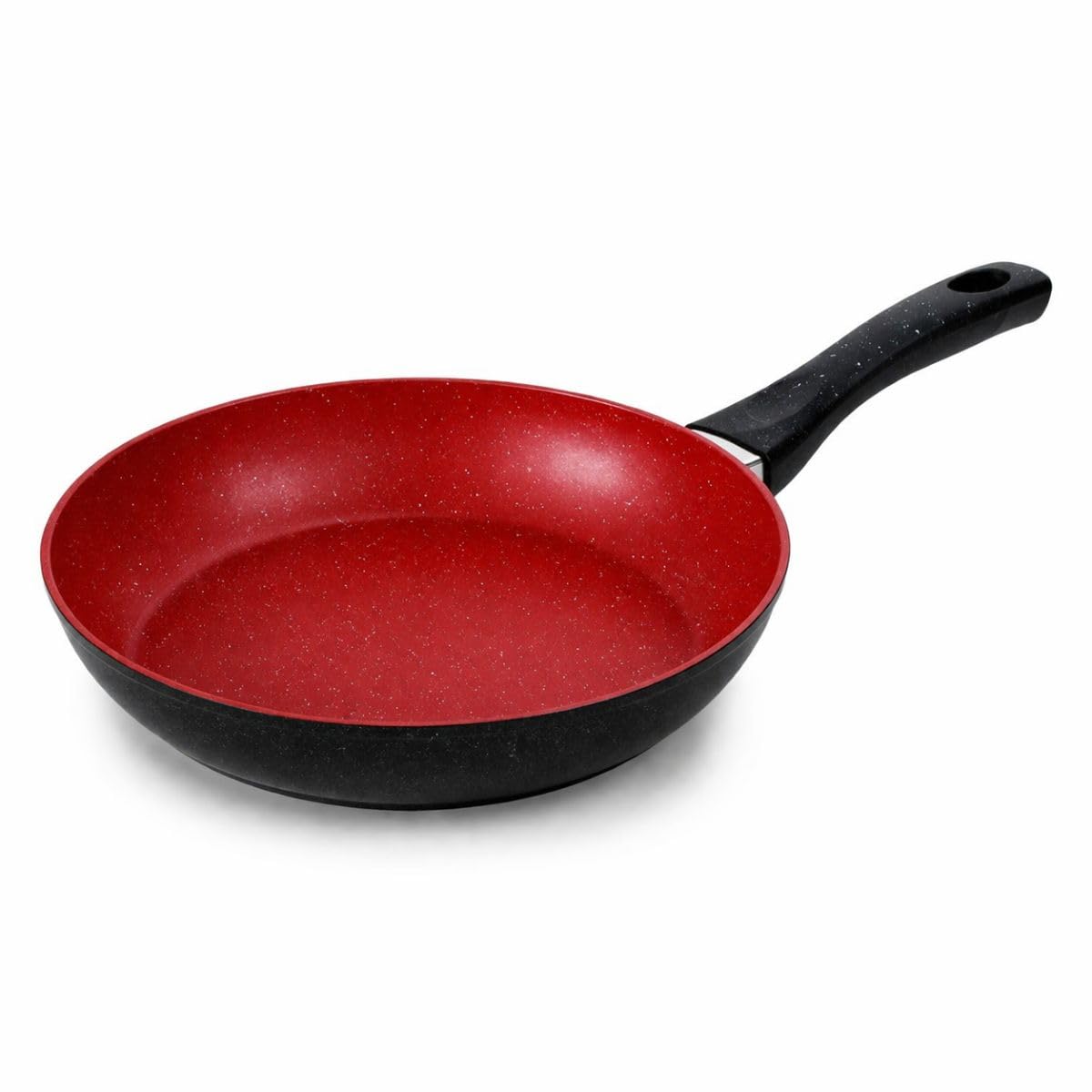 Frigideira 24cm Antiaderente Stone Alumínio Vermelha para Indução com Cabo Antitérmico