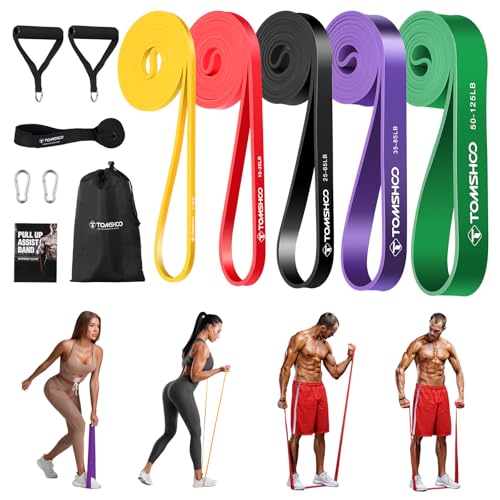 TOMSHOO Resistance Bands Set, Widerstandsbänder Fitnessbänder...