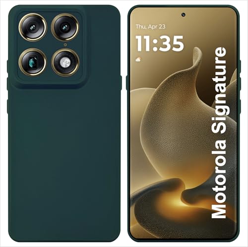 Image of SBMS Silicone Back Cover Case for Motorola Signature | Soft Micro-Fibre Lining Inside | Camera Protection Bump | Shockproof Back Cover Case for Moto Signature (Candy Cloth Green)