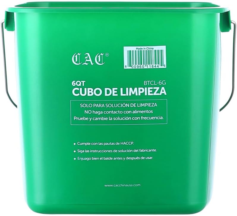 CAC Poly BTCL-6G Green Cleaning Bucket 6 Qt.