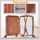 Ruausine Carry On Suitcase,Hard Shell 4 Wheel Cabin Suitcase with TSA Lock, 55x40x20cm Airline Approved,Lightweight Small Luggage(Grey, 20 in) - Image 3
