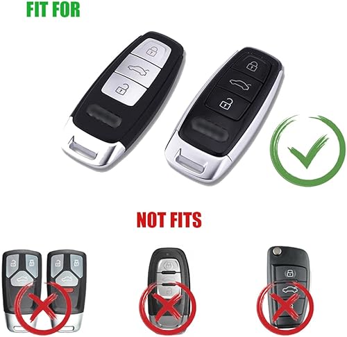 Miniatura 2 de Carcasa protectora de aleación de zinc para Audi A6 A7 A8 Q8 SQ8 E-Tron S6 S7 RS6 Q7 con llavero