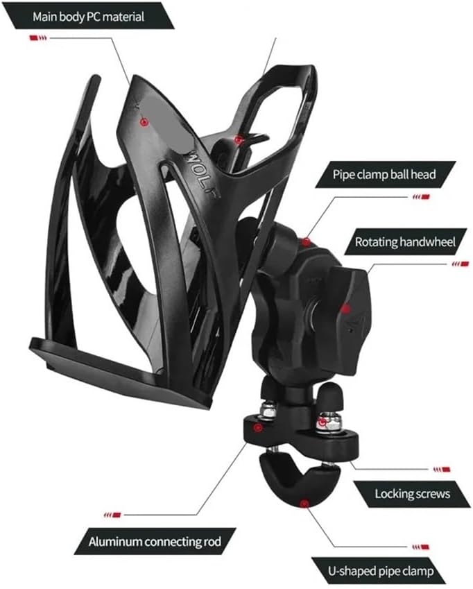 カップホルダー オートバイライディングミラーウォーターボトルカップホルダーユニバーサルカップブラケット 自転車用カップホルダー,ユニバーサル モーターサイクルボトルホルダー,ウォーターワイヤーホルダー,調節可能なドリンクホルダー,アクセサリー - AliExpress ボトルカップホルダー オートバイライディングミラーウォーターボトルカップホルダーユニバーサルカップブラケット