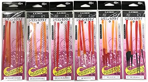 Gamakatsu 19204 Tairaba Sakura Illusion Silicone Necktie, Solid Red, #8, 2 Long Pintails / 2 Wide