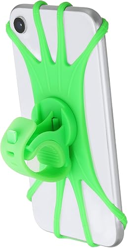 PATIKIL Soporte de teléfono para bicicleta, rotación de 360, de silicona, para teléfonos de 3 a 6.5 pulgadas, soporte de teléfono ajustable para