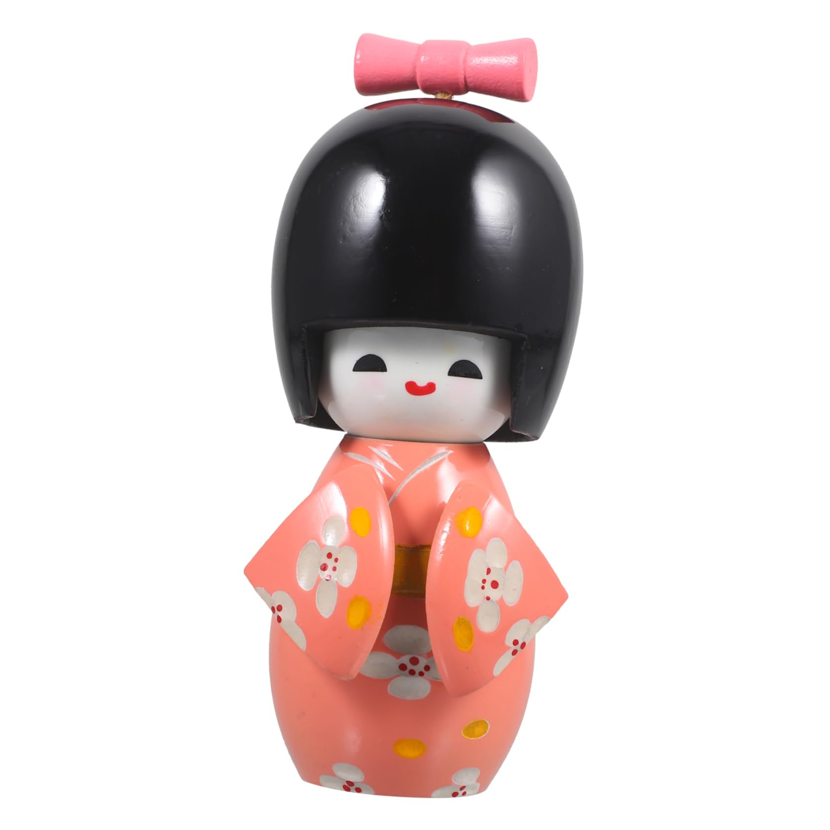 Alipis Kimono Doll Wood Doll Wood Crafts Japanese Ornament Japanese New Year Decor Japanese Traditional Crafts Tabletop Decor Traditional Decor Kimonos Figurines Doll for Home