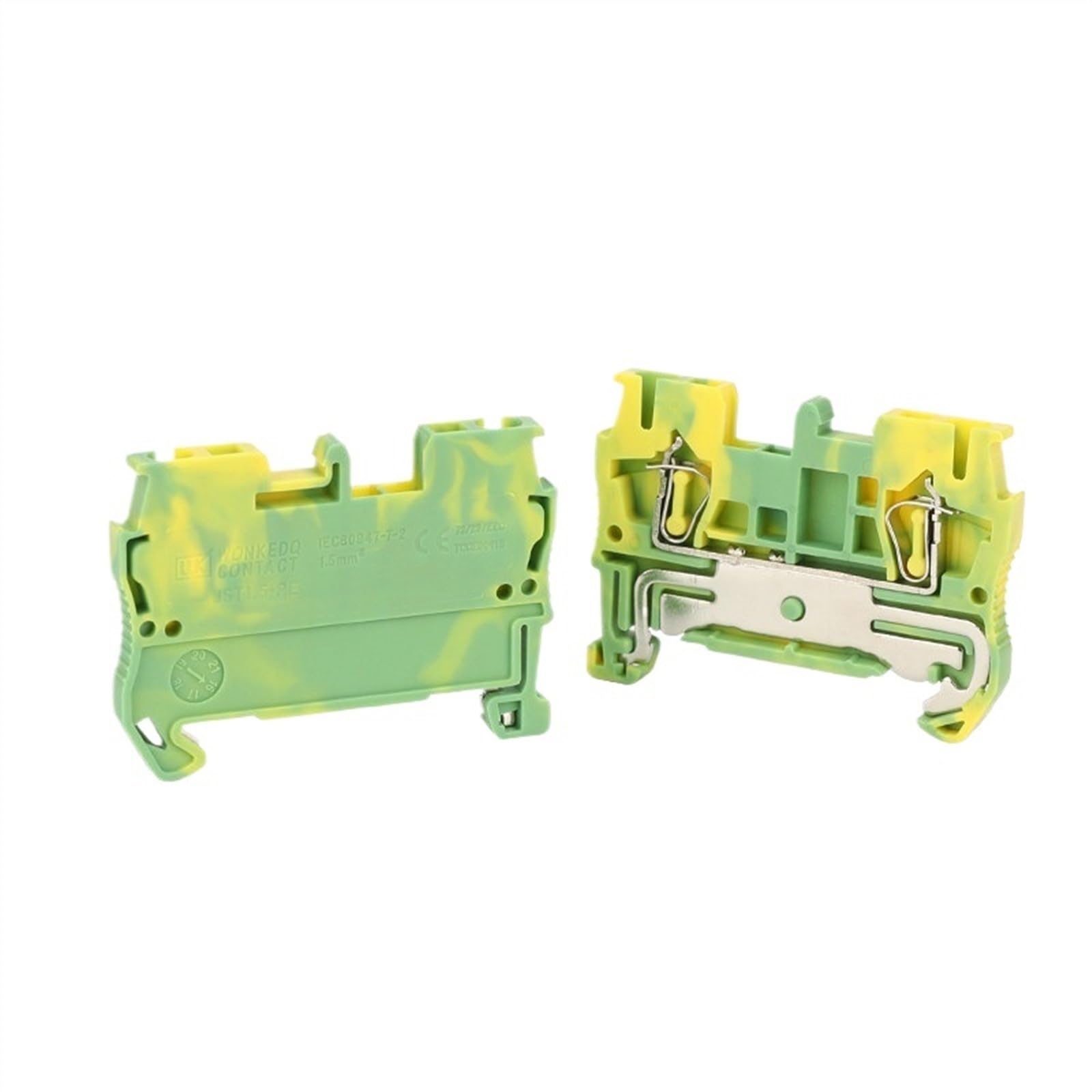 Connettore elettrico del filo di terra 5 pezzi ST1.5-PE 1.5mm2 Terminale di terra senza viti a molla ST 1.5 PE Morsettiera su guida Din