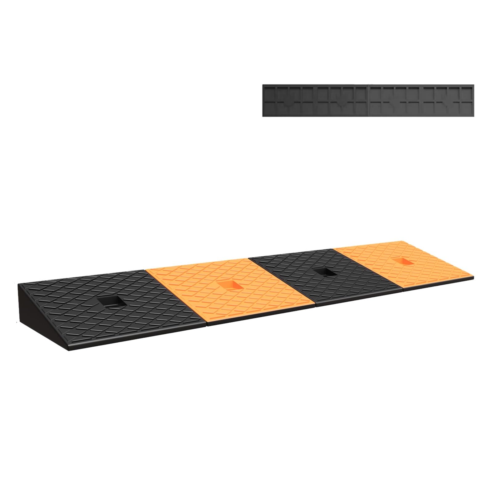 Gumowa rampa krawężnikowa | Czarny Żółty Podwyższenie 3-5 cm dla wózków inwalidzkich i samochodów: Rampa progowa(5cm Rise high)