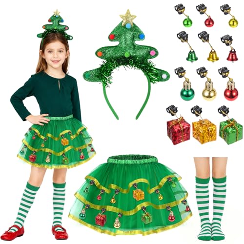 Disfraz Árbol de Navidad para Niñas, 15 Piezas miniatura 1