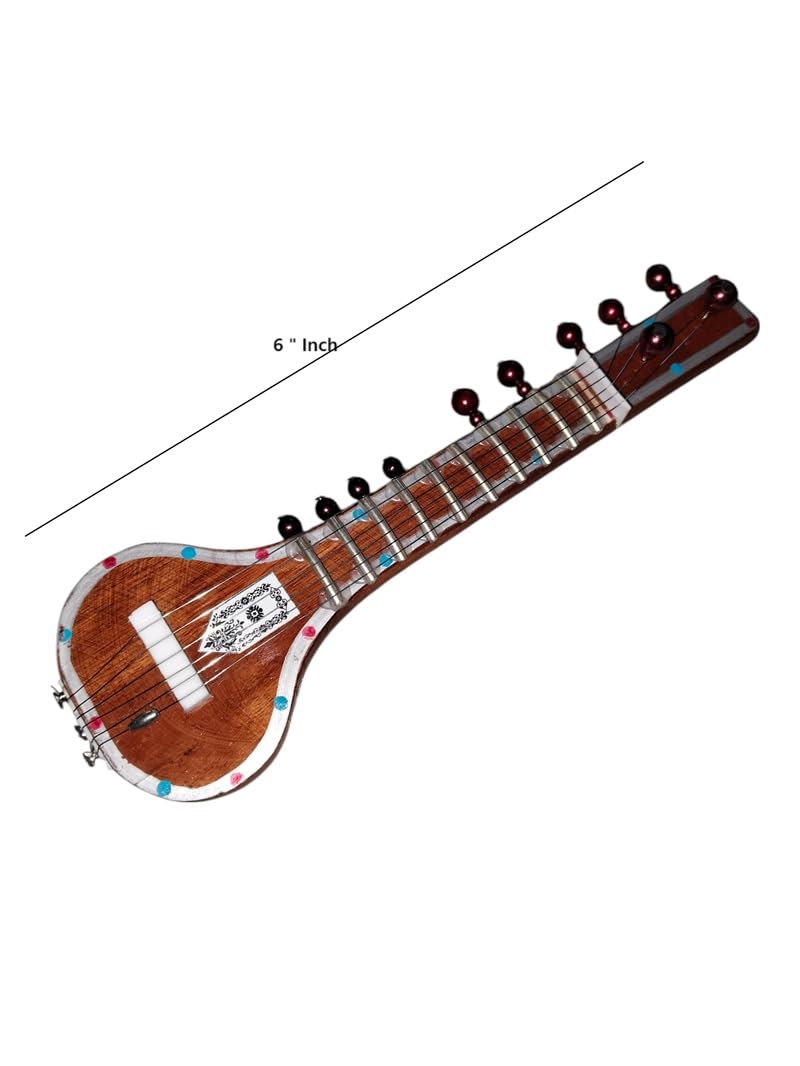 Miniature Musical Instrument – Exquisite Handcrafted Decor Piece for Music Lovers (Sitar, small) - Image 2 thumbnail
