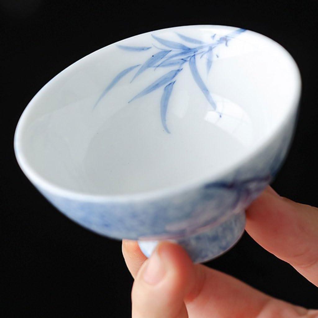 GSOUL Kungfu Tea cup Chinese Style Study Room Hand-painted Teacup Ceramic Host Cup Single Tea Brewing Kung Fu Set Drinking Small Tea Cups
