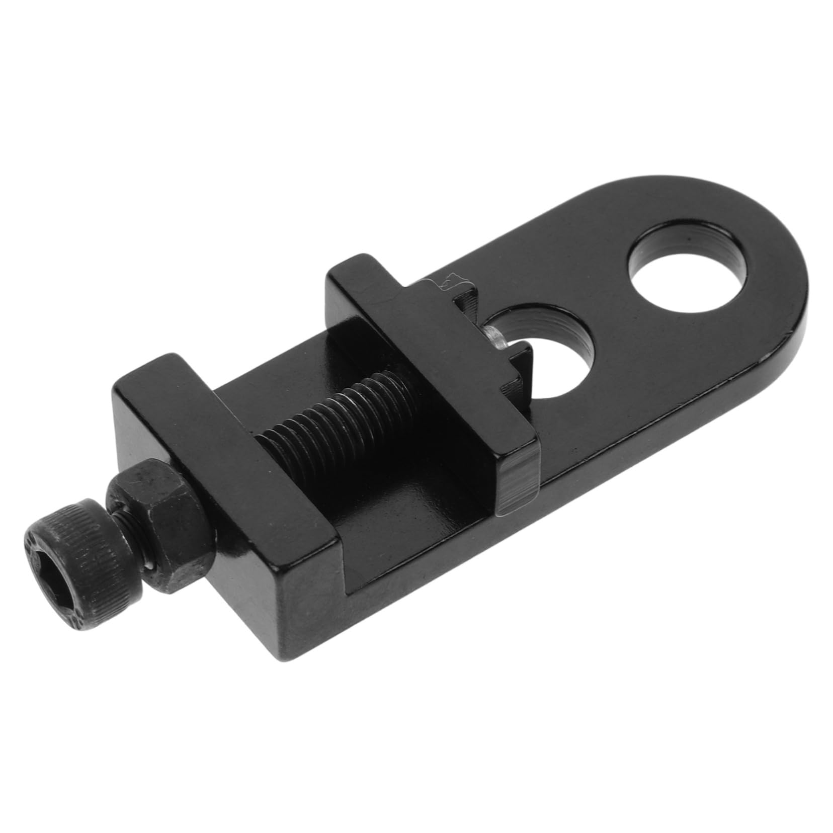ifundom Kettenspanner Einstellgerät für Fahrräder Verstellbarer Kettenadapter zur Vermeidung von Kettenrutschen CNC Gefräst Schwarz für Einfache Installation und Langlebige