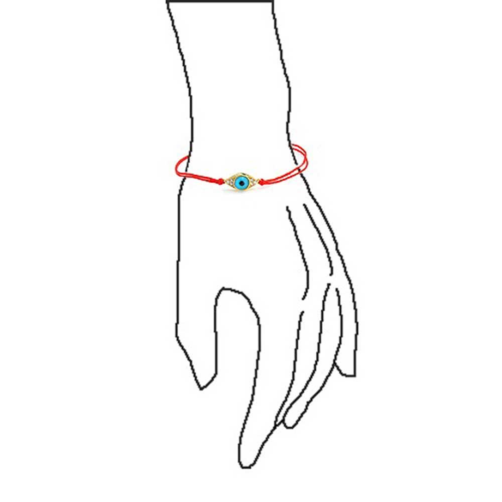 Protection Good Luck Amulet Turkish Translucent Glass Bead Evil Eye Bracelet For Women Teen Gold Plated .925 Sterling Silver Red Yellow Orange Blue Green White Pink Black Multicolor 7-7.5 Inch