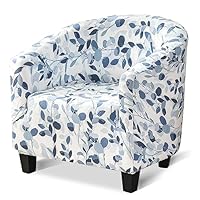 Highdi Copripoltrona Elasticizzato Stampa Floreale, Chesterfield 1 Posto, Poltrona de Club Copridivano Universale Lavabile Rimovibile per Bar Soggiorno Camera da Letto (Beige