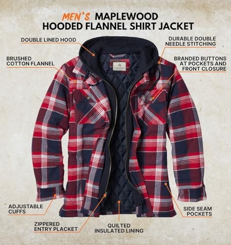Image of Legendary Whitetails Mens Maplewood Hooded Shirt Jacket