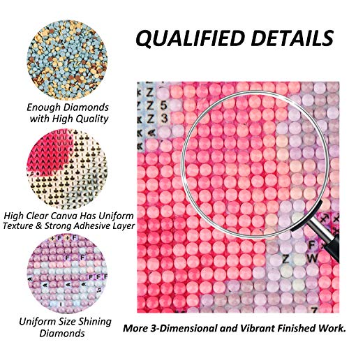 EHO 5D Diamond Painting Art Kits for Adults Kids Accessories Tools Dots Diamond, Paint by Number Diamond Dots Crafts for Teens Beginner Paint Set for Canvas Painting, Balloon