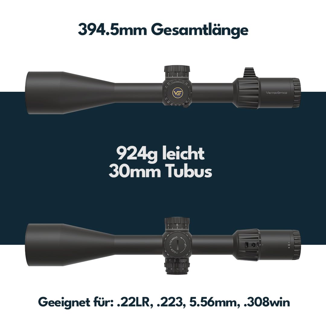 Vector Optics SCFF-66 Taurus 5-30x56 Genii MIL Cannocchiale da tiro per caccia e softair
