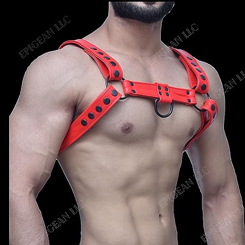Men's Leather Harness Body Chest Armour Made up of Genuine leather With Buckles Adjustable Strap Belt4