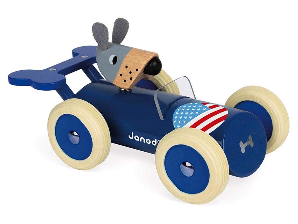JanodSpirit - Wooden Car Toy - Steve - Rubber wheels and Glossy Paint, J04498