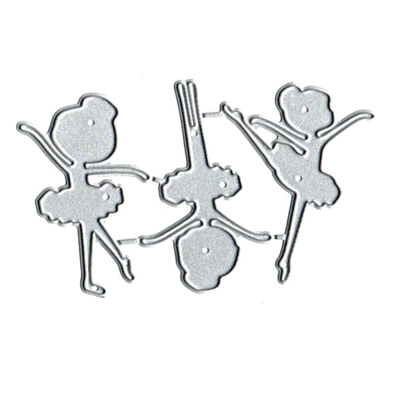 2pcs Dancing Girls Metal Cutting Dies Stencil Scrapbooking Photo Album Card Paper Embossing Craft DIY Dies Cut