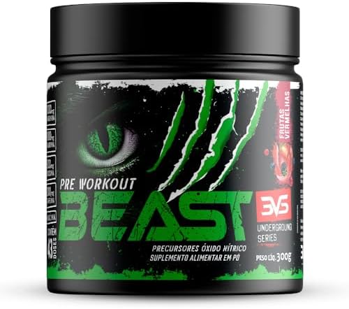 3VS Nutrition Pré-Treino Beast 300g Sabor Frutas Vermelhas