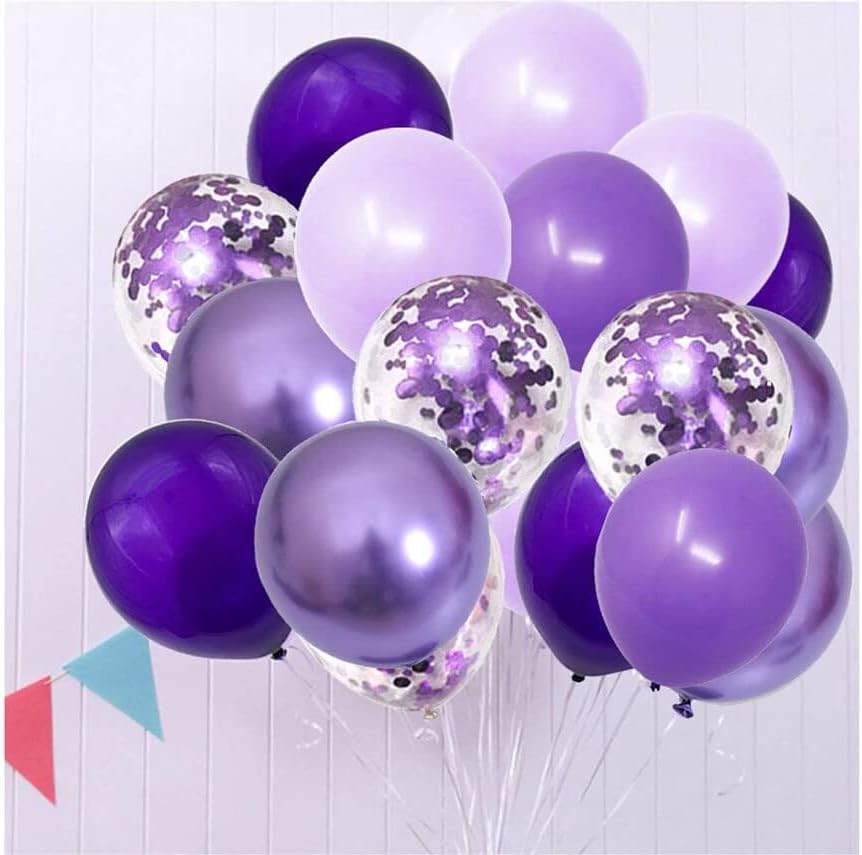 Difuento Sweet 16th Birthday Decorations for Girls - Purple Balloon Garland Kit, Banner, 90pcs Balloons, Chain, Glue - Perfect for 16th Birthday Party - Image 6