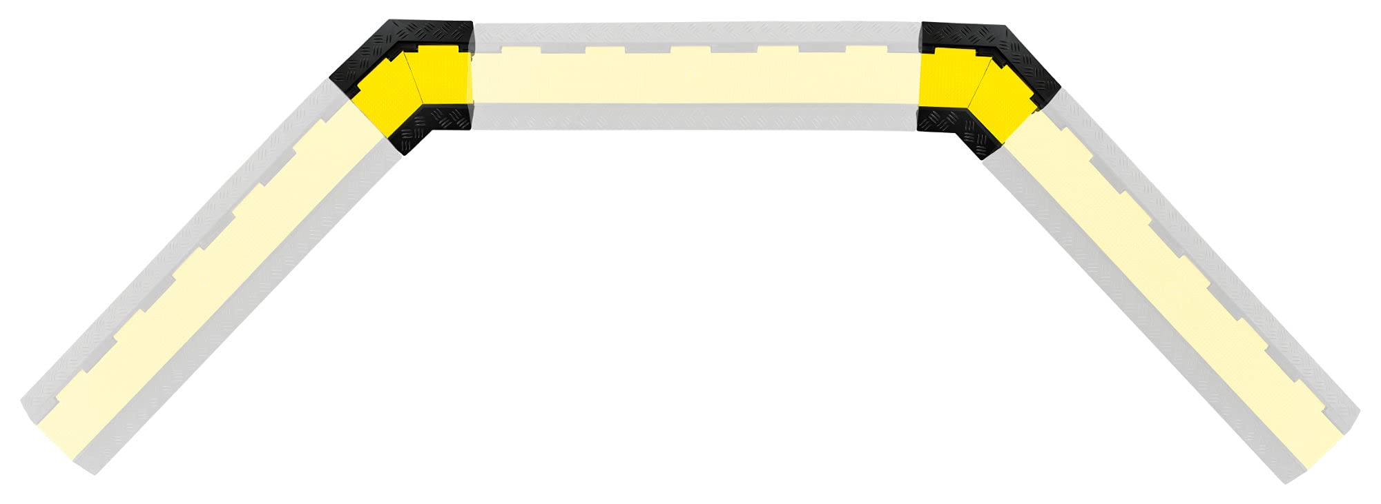 2X Pronomic Protector 2-100CA V3 45° Kabelbrückeneckstück Set- 2X 45°-Eckstück - Schwalbenschwanz-Verbinder - Belastbar bis zu 7,5 t - Geeignet für den Außeneinsatz