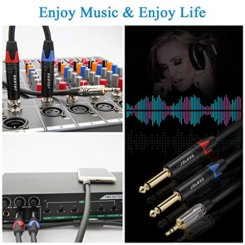 Cable JOLGOO 3.5 mm TRS a Dual 1/4" TS Stereo 2m miniatura 6