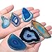 mookaitedecor Polished Agate Slices Geode Top Drilled Pendant Slice for Jewelry Making Pack of 12